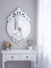 Beliani Nástěnné sříbrné zrcadlo 67 x 100 cm CRAON