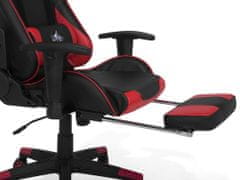 Beliani Kancelářská černo-červená židle s nastavitelnou výškou VICTORY