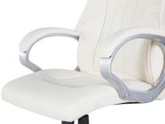 Beliani Bělavá otočná kožená kancelářská židle TRIUMPH