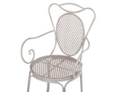 Beliani Sada dvou zahradních židlí kovově šedá CILENTO