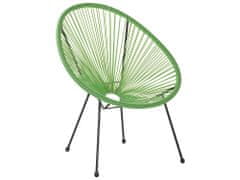 Beliani Sada 2 zelených ratanových židlí ACAPULCO II