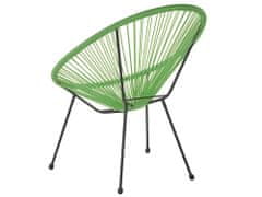 Beliani Ratanová zelená židle ACAPULCO II