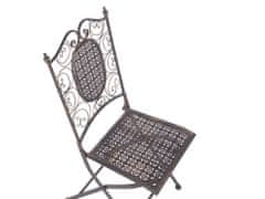 Beliani Sada 2 zahradních kovových židlí černých BORMIO