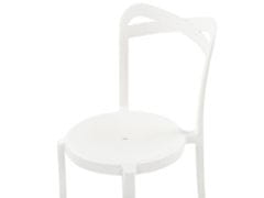 Beliani Sada 4 jídelních židlí plastových bílých CAMOGLI