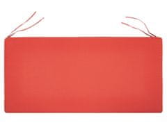 Beliani Polštář na lavičku 112 x 54 cm červený VIVARA