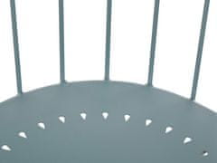 Beliani Sada 8 kovových zahradních židlí světle modrá CALVI