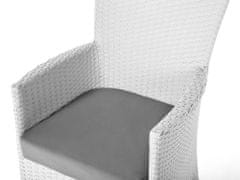 Beliani Sada 2 bílých ratanových zahradních židlí ITALY