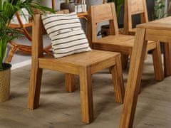 Beliani Zahradní jídelní židle z akátového světlého dřeva LIVORNO