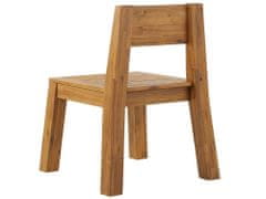 Beliani Sada 4 zahradních židlí z akáciového dřeva LIVORNO