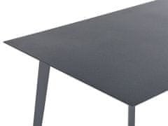 Beliani Zahradní stůl hliníkový 140 x 80 cm šedý MILETO