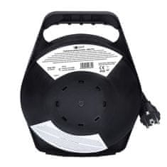 Solight prodlužovací přívod na bubnu, 4 zásuvky, 10m, černý kabel, 3x 1,5mm2, PB21