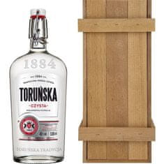 Toruńskie Wódki Vodka Toruńska 0,5 l v dřevěném boxu | Czysta | 500 ml | 40 % alkoholu