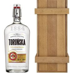 Bramborová vodka 0,5 l v dřevěném boxu | Toruńska Ziemniaczana | 500 ml | 40 % alkoholu