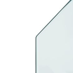 Vidaxl Skleněná deska pod kamna šestiúhelníková 120 x 60 cm