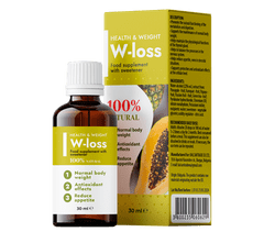 W-LOSS Kapky na spalování tuků a hubnutí, přírodní produkt s ananasem, papája a vitamíny