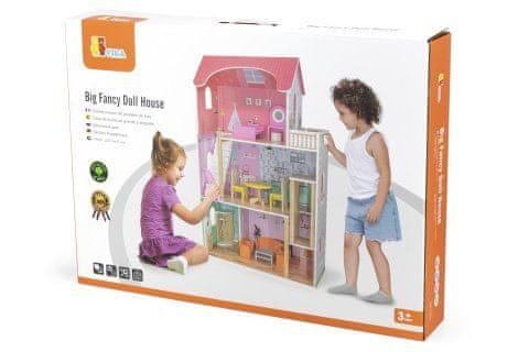 Viga Toys Dřevěný domeček pro panenky