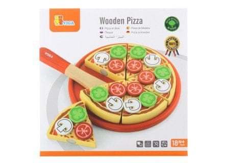 New Classic Toys Dřevěná pizza - krájení