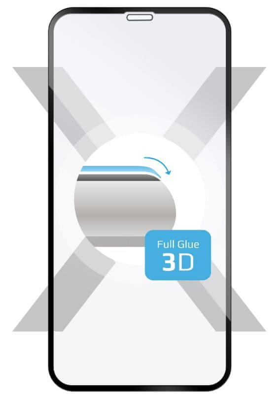 FIXED Ochranné tvrzené sklo 3D Full-Cover pro Apple iPhone XR/11, s lepením přes celý displej, FIXG3D-334-BK černé