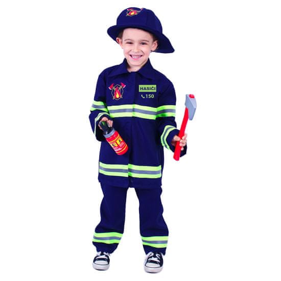 Rappa Dětský kostým hasič s českým potiskem (M)