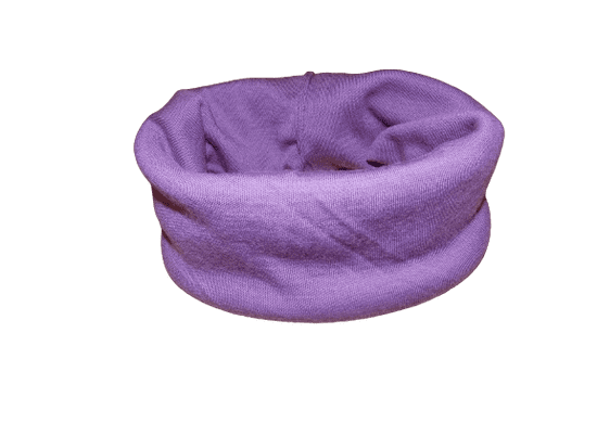 Tiki-Mechulka Dvojitý oboustranný nákrčník 100% merino - fialový