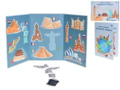 Mikro Trading Puzzle magnetické světové památky 35 kusů v krabičce