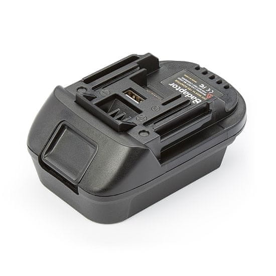 Badaptor AKU adaptér nářadí MAKITA 18V na aku baterii MILWAUKEE nebo DEWALT 18V