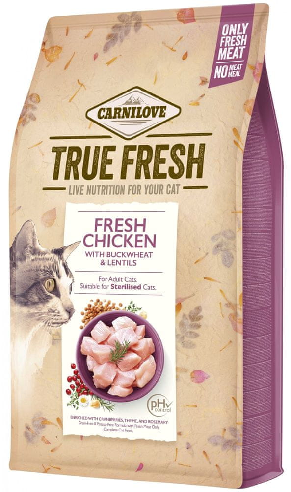 Levně Carnilove True Fresh Cat Chicken, 4,8 kg
