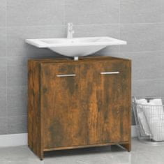 Greatstore Koupelnová skříňka kouřový dub 60x33x60 cm kompozitní dřevo
