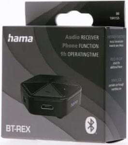 moderní přenosný Bluetooth přijímač Hama bt rex lipol baterie handsfree funkce