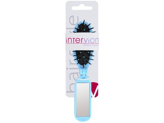 Inter Vion Skládací kartáč na vlasy se zrcátkem