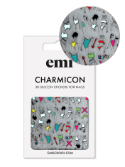 EMI Samolepky na nehty - Charmicon 3D Silicone Stickers #208 Easy-breezy