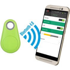 Chytrý přívěsek - hlídač a hledač věcí přes mobilní telefon, zelený