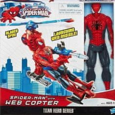 MARVEL Spiderman Figurka 30 cm + vrtulník Web Copter Hasbro.