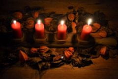Koření Skýpala Adventní svícen z dubového dřeva s rukojetí