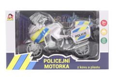 MaDe Motorka policejní kovová 12 cm