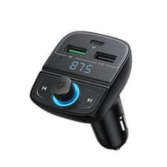 shumee FM MP3 vysílač Bluetooth 5.0 nabíječka do auta 3x USB TF microSD černá