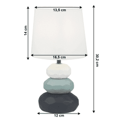 BPS-koupelny Stolní lampa, bílá / modrá / černá, LENUS