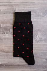 Avantgard Set motýlek a ponožky 779-05005 Černá s červeným puntíkem 43/46