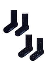 Avantgard Set Ponožky 2 páry 778-05010 Modrá a Modrá s puntíkem 39/42