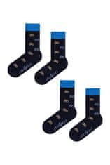 Avantgard Set Ponožky 2 páry 778-05009 Modrá / vzor cyklistika 39/42