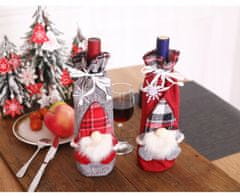 Korbi Vánoční pouzdro na láhve vína, plstěné pouzdro, Z8 červená