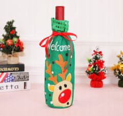 Korbi Vánoční pouzdro na láhve vína, plstěné pouzdro, Z7_1