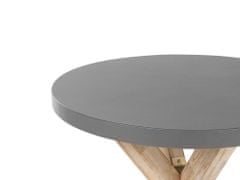 Beliani Kulatý stůl z umělého betonu 90 cm šedý OLBIA