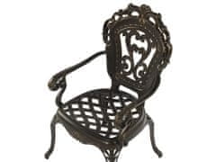 Beliani Sada 2 hnědých zahradních židlí SAPRI