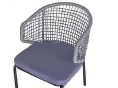 Beliani Sada 2 zahradních hliníkových židlí šedých PALMI