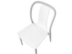 Beliani Sada 4 zahradních židlí bílo šedých SPEZIA