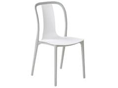 Beliani Sada 4 zahradních židlí bílo šedých SPEZIA