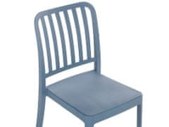 Beliani Sada 2 zahradních židlí modrá SERSALE