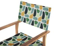 Beliani Sada 2 zahradních židlí ze světlého akátového dřeva skvrnitý vzor CINE