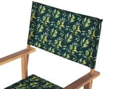 Beliani Sada 2 zahradních židlí ze světlého akátového dřeva vzor oliv CINE